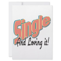 single and loving it personalized invitations