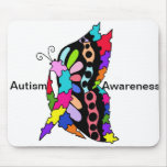 Single Autism Awareness Butterfly Mouse pad