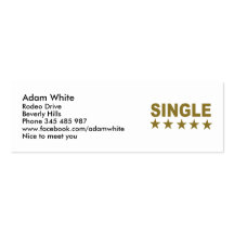 Single Business Cards