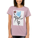 Single butterfly  with flower t-shirts
