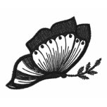 Single Colour Embroidered Butterfly embroidered shirts