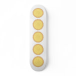 Single Custard Tart Pie. Illustration. Custom skateboards