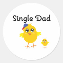 Single Dad Chick Stickers