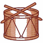 Single Drum and drumsticks embroidered shirts