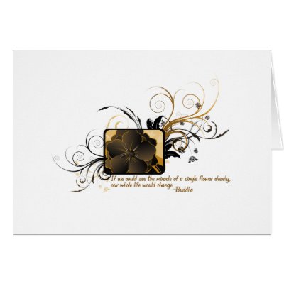 Single Flower Buddha Greeting Cards by BuddhaGifts