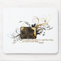 Single Flower Buddha mousepads
