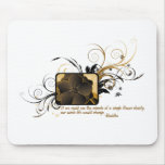 Single Flower Buddha mousepads