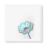 Single Flower Digital Pencil magnets