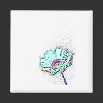 Single Flower Digital Pencil magnets