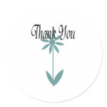 Single Flower Thank You Card And Postage stickers