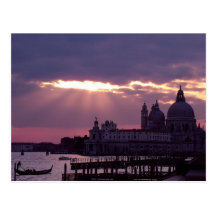 Single Gondola at Sunset Postcards