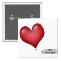 Single Heart Balloon Flying Solo Pin