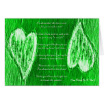 Single Heart Will You Be My Bridesmaid In Green Cards