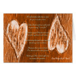 Single Heart Will You Be My Bridesmaid In Orange Greeting Cards