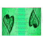Single Heart Will You Be My Bridesmaid Light Green Cards
