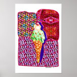 single ice cream cone 1 posters