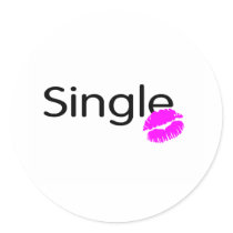 Single (Kiss) Round Sticker