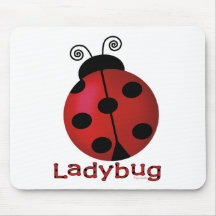Single Ladybug Mouse Pads