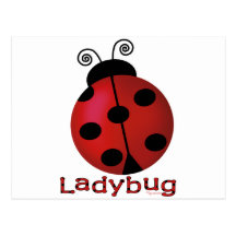 Single Ladybug Post Card