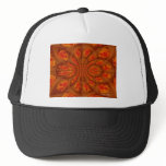 Single Orange Rose Pattern hats
