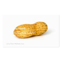 Single Peanut On White Background business cards