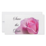 Single Pink Rose Save the Date photo cards