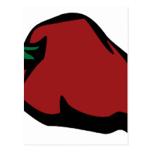Single Red Habanero Graphic Post Card