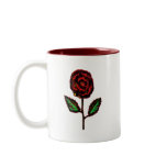 Single Red Rose mugs