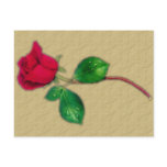 Single Red Rose Postcard