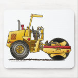 Single Roller Compactor Construction Mouse Pad