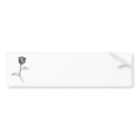 Single Rose Watercolor Sketch. Black White. Custom bumper stickers
