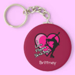 Single Skater, pink - Add Your Name KeyChain keychains