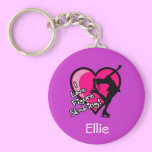 Single Skater, purple - Add Your Name KeyChain keychains