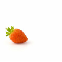 Single Strawberry On White Background Photo Sculpture