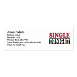 Single tonight business cards