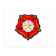Single Tudor Rose Post Cards