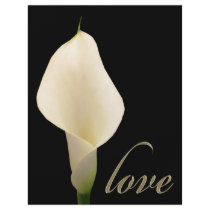 Single white calla lily personalized flyer