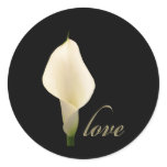 Single white calla lily stickers