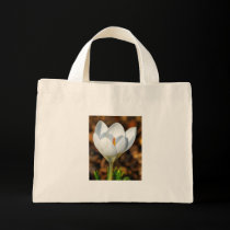 Single white crocus bags