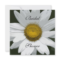 Single White Daisy Bridal Shower Invitation