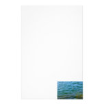 Single white flower water reed pond customized stationery