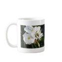 Single White Oleander with Bee 1 mugs