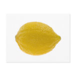 Single whole lemon post cards