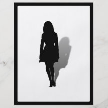 Single Woman Silhouette Full Colour Flyer