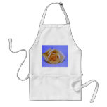 Single Yellow Rose Pale Blue background aprons