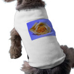 Single Yellow Rose Pale Blue background Pet Tshirt