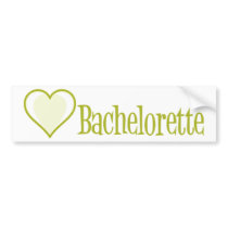 SingleHeart-Bachelorette-Ylw Bumper Sticker