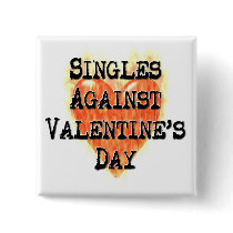 Singles Against Valentine's Day Buttons