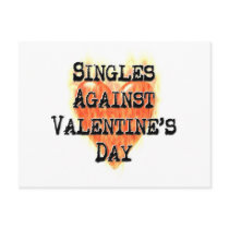 Singles Against Valentine's Day Post Cards