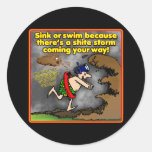 Sink or swim Financial tsunami Sticker